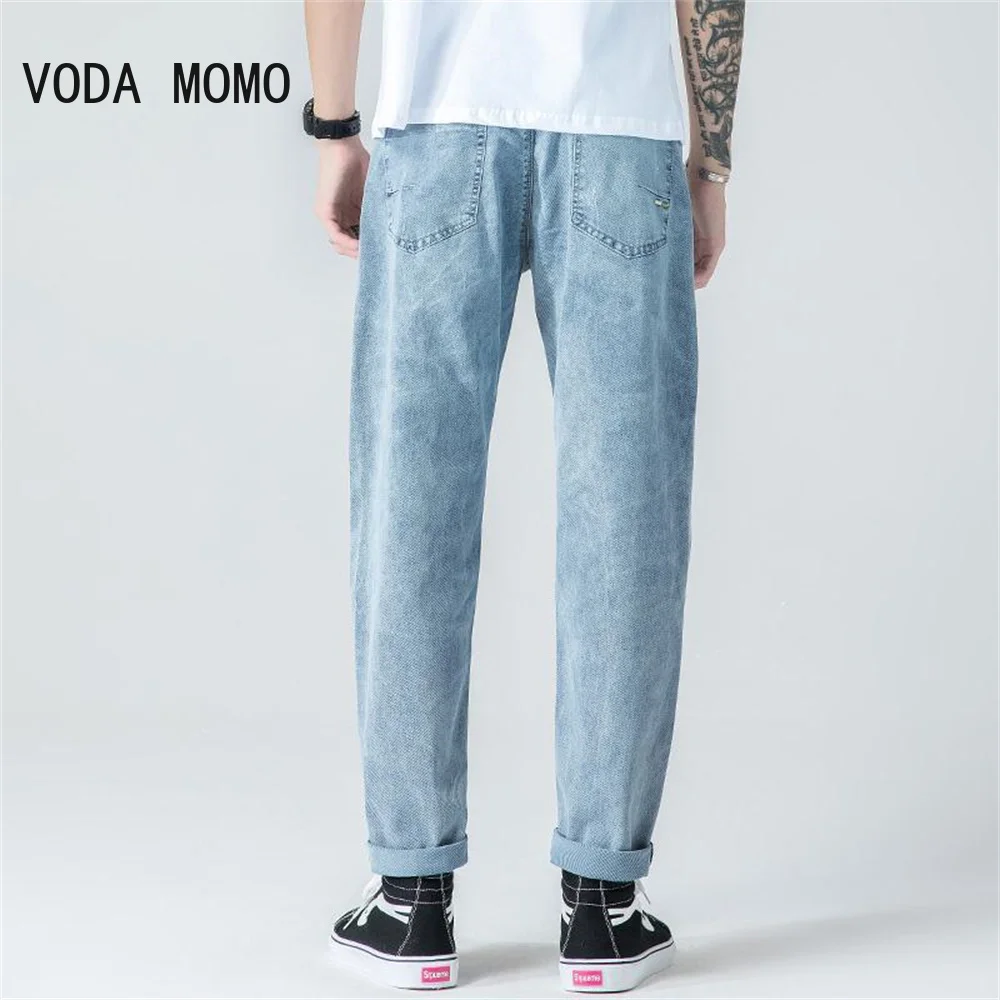 Abbigliamento Di Marca Di Moda Slim Uomo Estate Autunno Affari Jeans Casual Uomo Pantaloni Di Jeans Pantaloni Jeans Larghi Elasticizzati Jeans Larghi