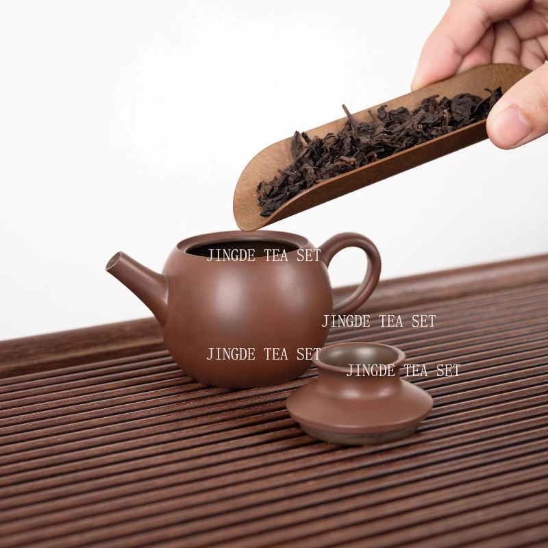 150ml Chinese Purple Pottery Teapot Household Antique Bronze Fair Pot Tea Dispenser and Teapot Dual-use Tea Ceremony Accessories