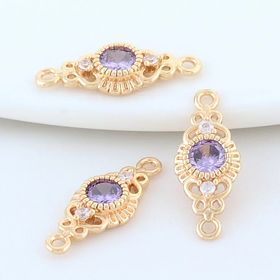 

Латунные подвески с двумя отверстиями, Овальные Подвески 13*19,5 мм, 10 шт.