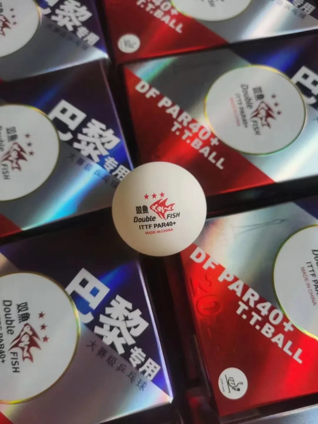 Description Picture 6 of itemDouble Fish DF PAR40+ Ping Pong Balls 3 Stars Professional Table Original Tennis Balls ABS New Material for Competition Standard
