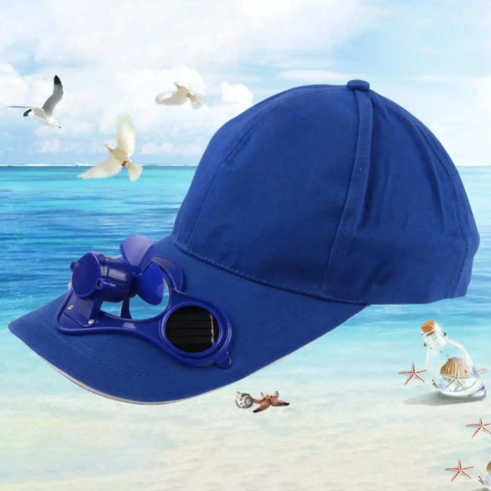Summer Air Cooling Fan Baseball Caps Unisex Outdoor Camping Hiking Sports Hats with Solar Power Fan Fishing Caps