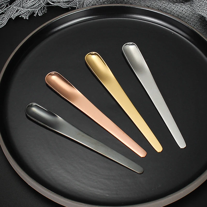 Description Picture 2 of item1Pc Coffee Spoon Stainless Steel Flat Spoon For Dessert Small Coffee Scoop Bar Spoon Creative Ice Cream Spoon Kitchen Tableware