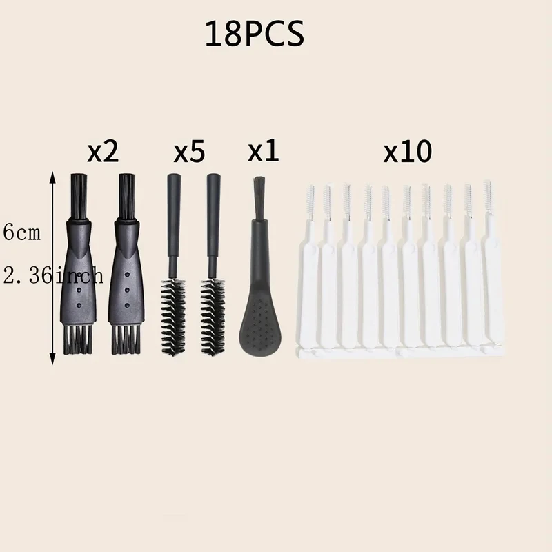 18PCS 휴대폰 충전 포트 먼지 제거 브러쉬 (휴대폰용) 범용 와인딩 홀 청소 브러쉬 세트 도구