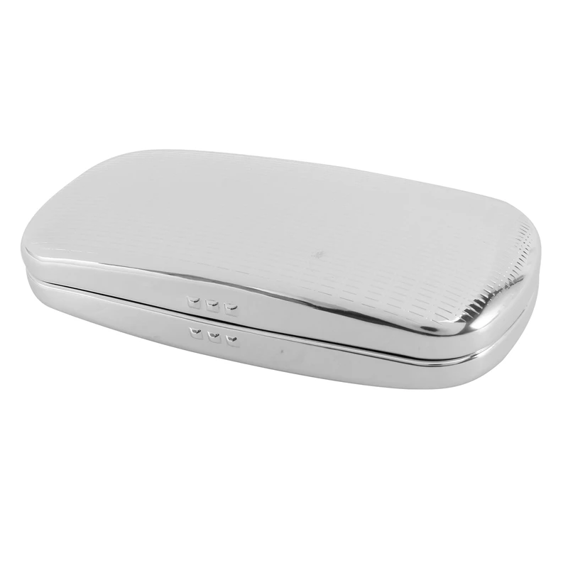 

DOME 5X Glasses Case, Aluminum Hard Shell Eyeglasses Case Striped Spectacles Box