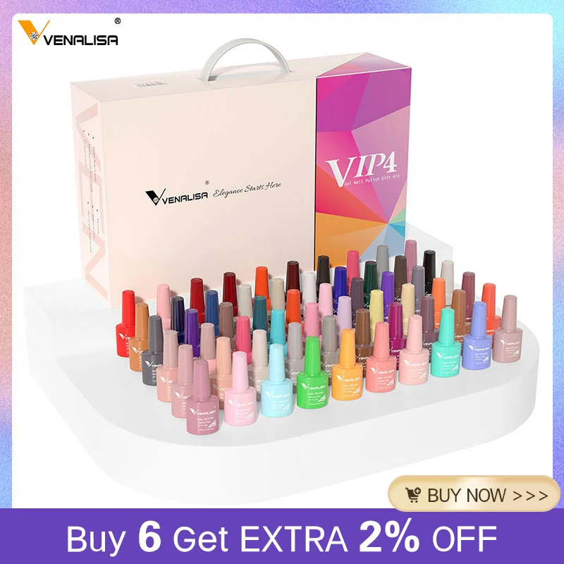 61508 Venalisa Vip3 Set Kit 60 Colors Color Gel A Set Base/top Gel