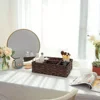 Rectangular rattan storage baskets, shallow wicker decorative baskets sold in bulk, and hand-woven nesting bread baskets. 6