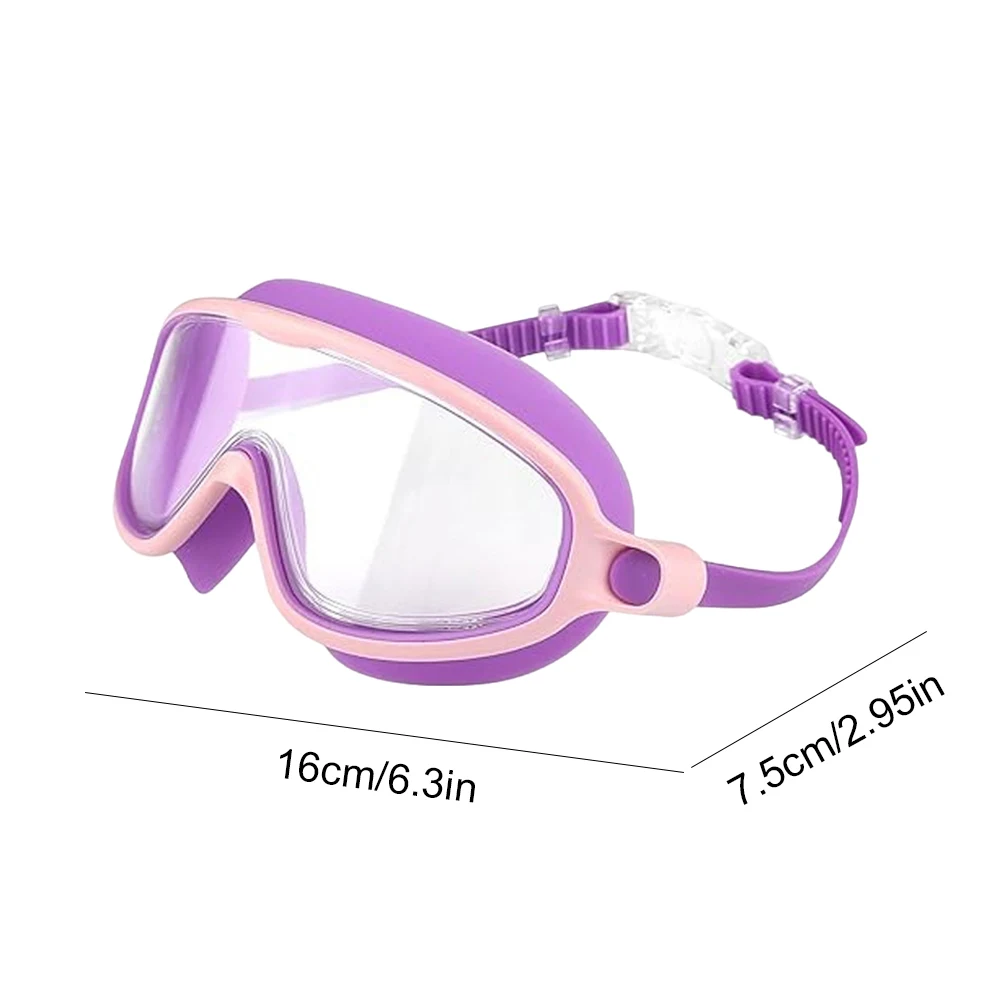 Kids Swimming Goggles No Leaking Swim Glasses with Ear Plugs Nose Clip for Children From 4 To 15 Years Old