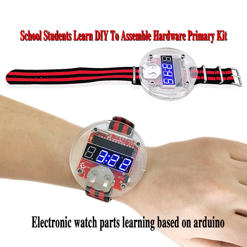 Single Chip LED Kit Clock DIY Big Time Electronic Watch Parts Learning