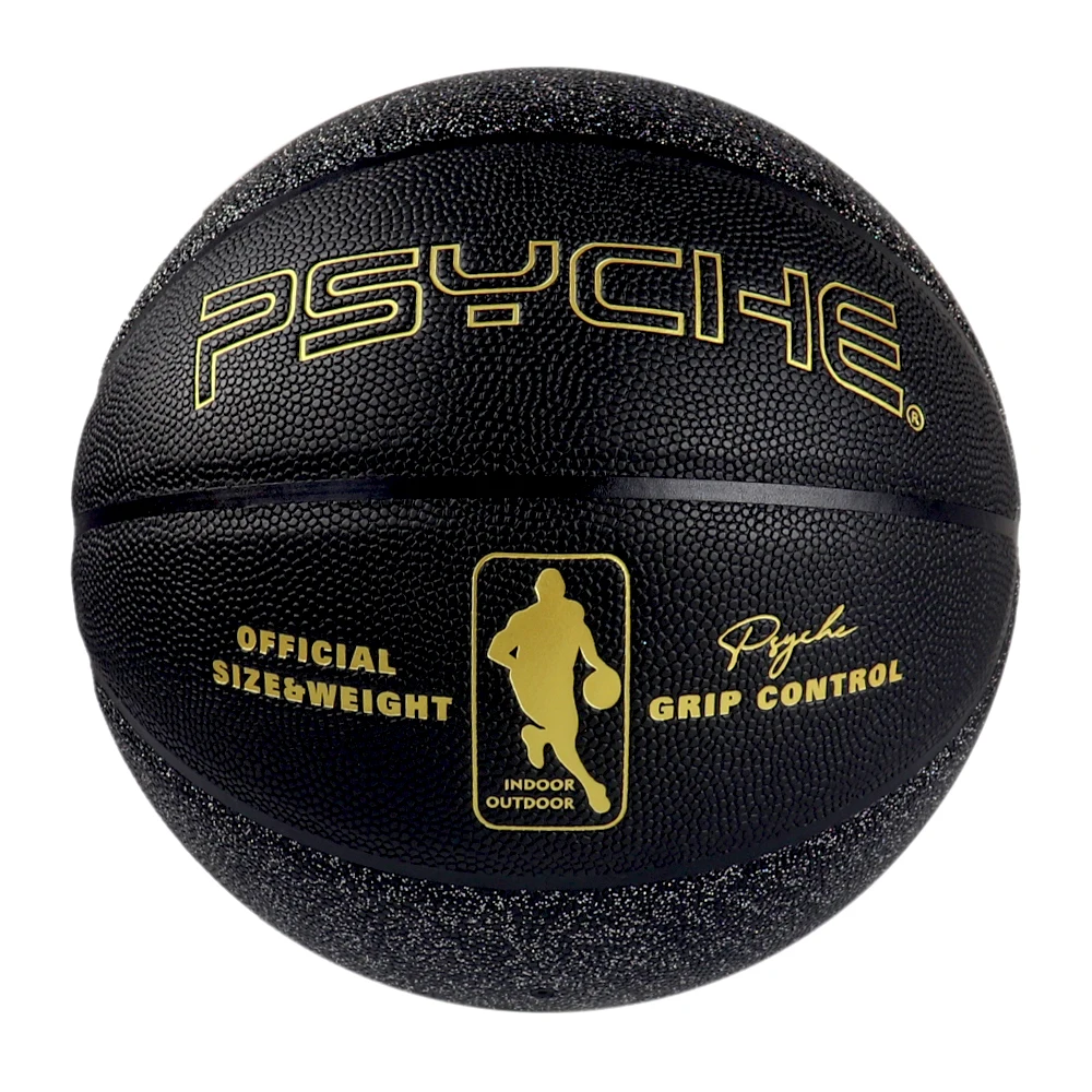 

Custom Basketball with Your Logo Size 7 Pearly black PU Indoor Outdoor For Training