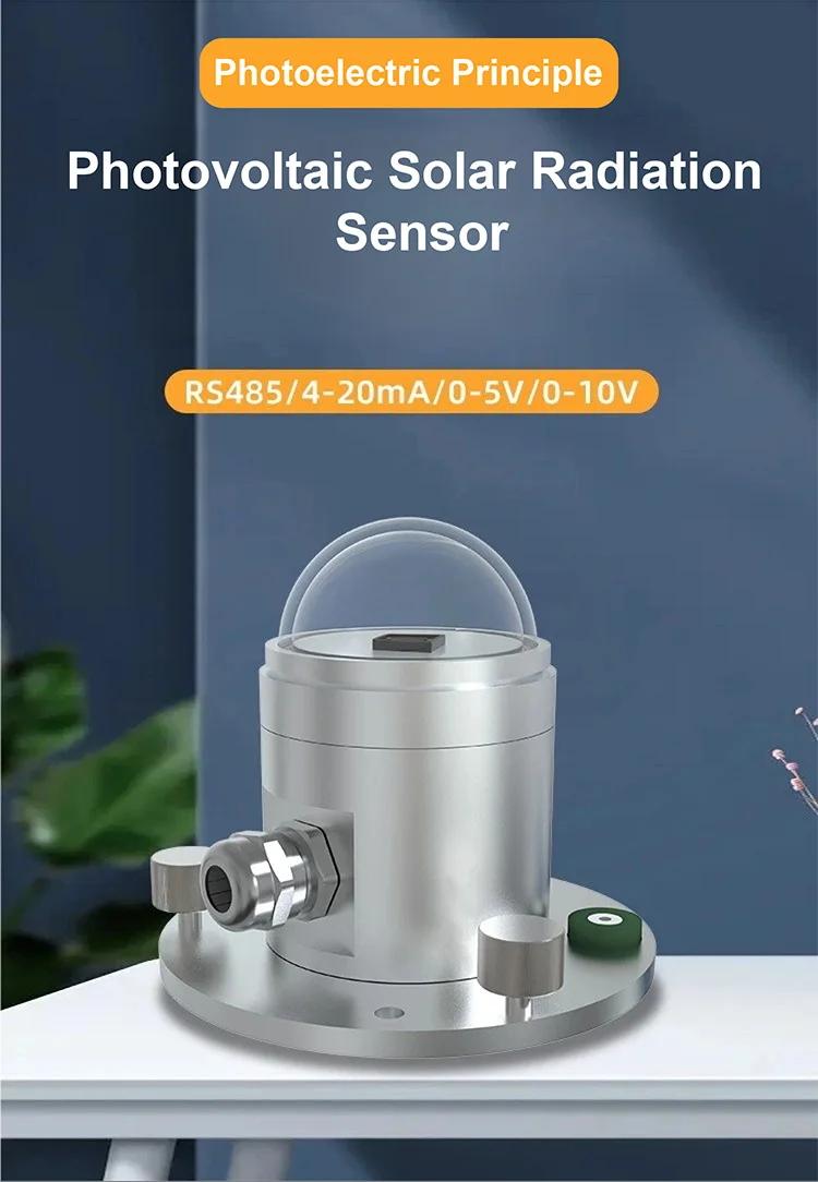 ZTS-300L Solar Radiation Sensor Pyranometer Irradiance Meter RS485 4-20mA 0-10V