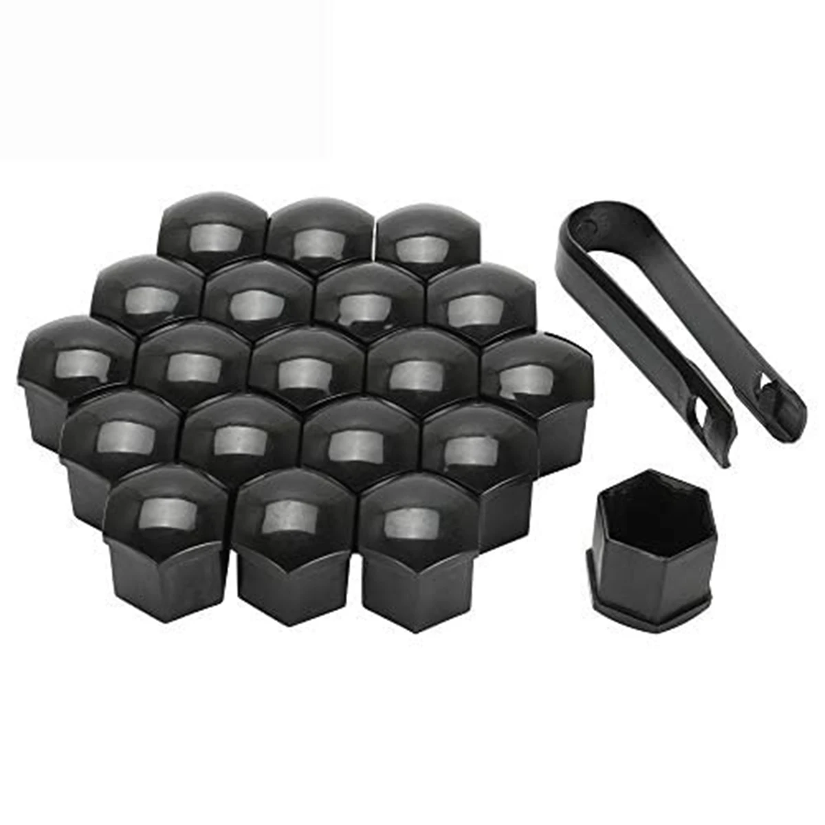 20pcs Car Wheel Nut Covers Bolt Caps Covers Black Universal Tyre Dust