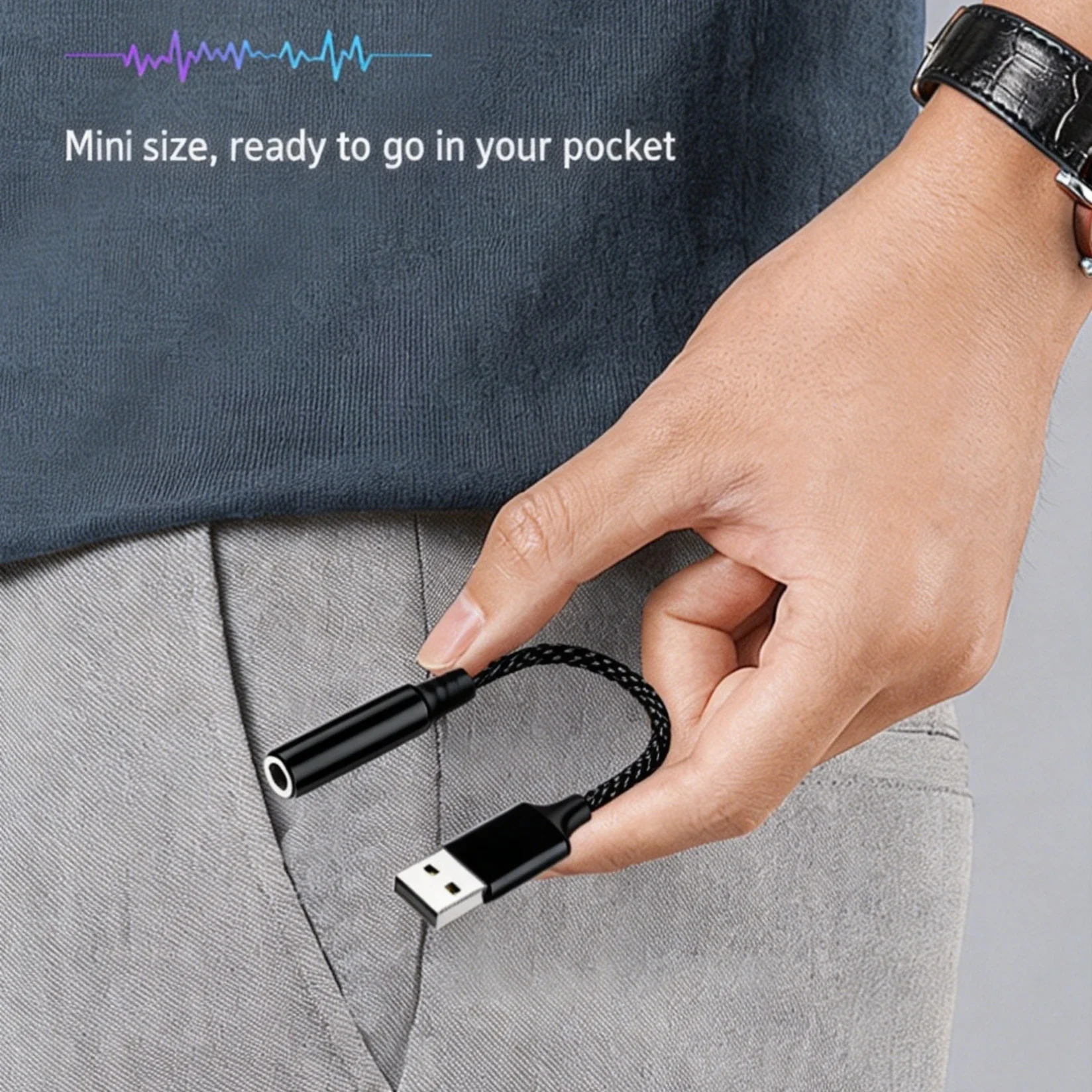 Universal USB to 3.5mm Audio Jack Adapter with Stereo Sound Enhancement