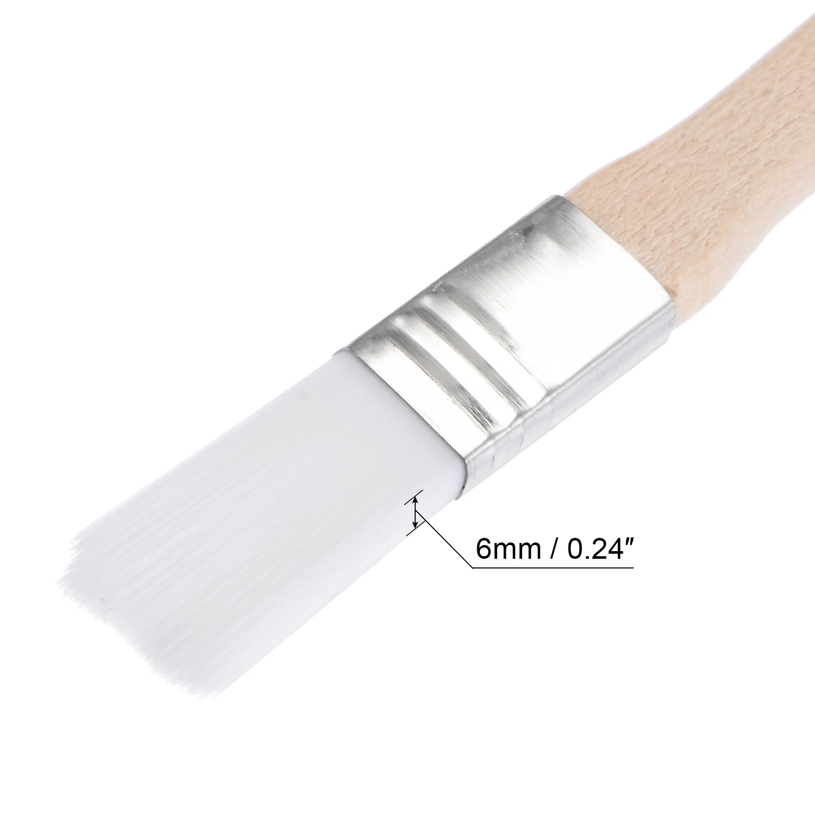 3Pcs 5" Paint Brush 0.47" Width Soft Nylon Bristle with Wood Handle for Wall Cabinets Fences paint brushes