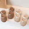 Summer Children Sandals Hollow Out Closed Toe Girls Shoes Soft Sole Breathable Princess Beach Sandals Kids Flat Roman Shoes 1