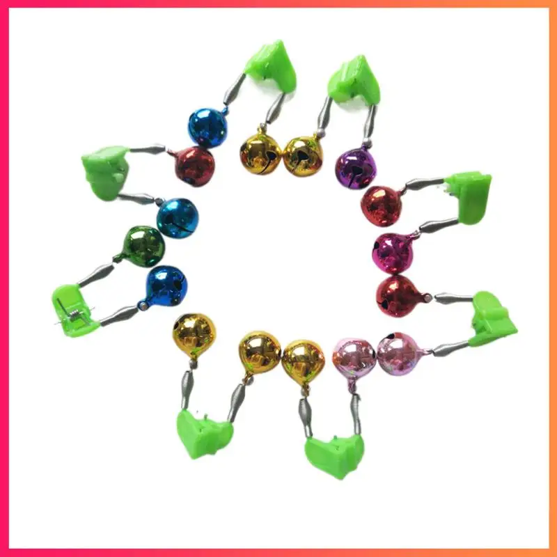 10 Pcs Fishing Bell Luminous Light Double Bell Clip-on Night