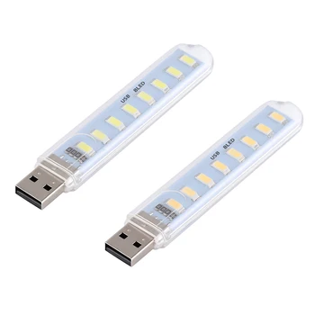 미니 휴대용 USB LED 책 빛 DC5V 울트라 밝은 책 램프 3leds 8leds 조명 보조베터리 PC 노트북