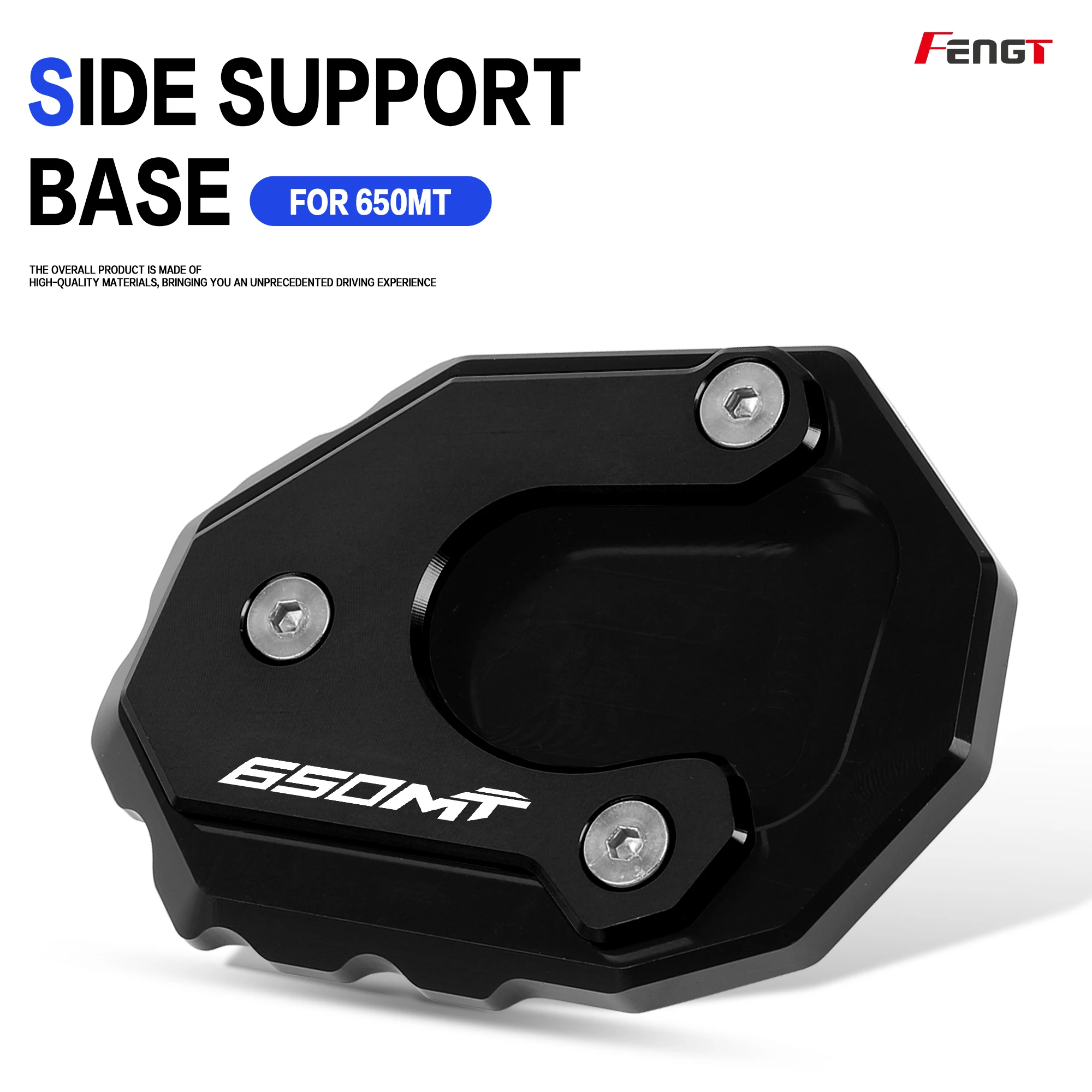 Enhanced Motorcycle CNC Kickstand Foot Extension Pad Support Plate Pedal Footrest
