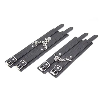 PU Leather Erotic Handcuffs Restraints BDSM Bondage Sex Toys Roleplay Tools For Couple Adult Game Erotic Slave Flogger SP0140 4