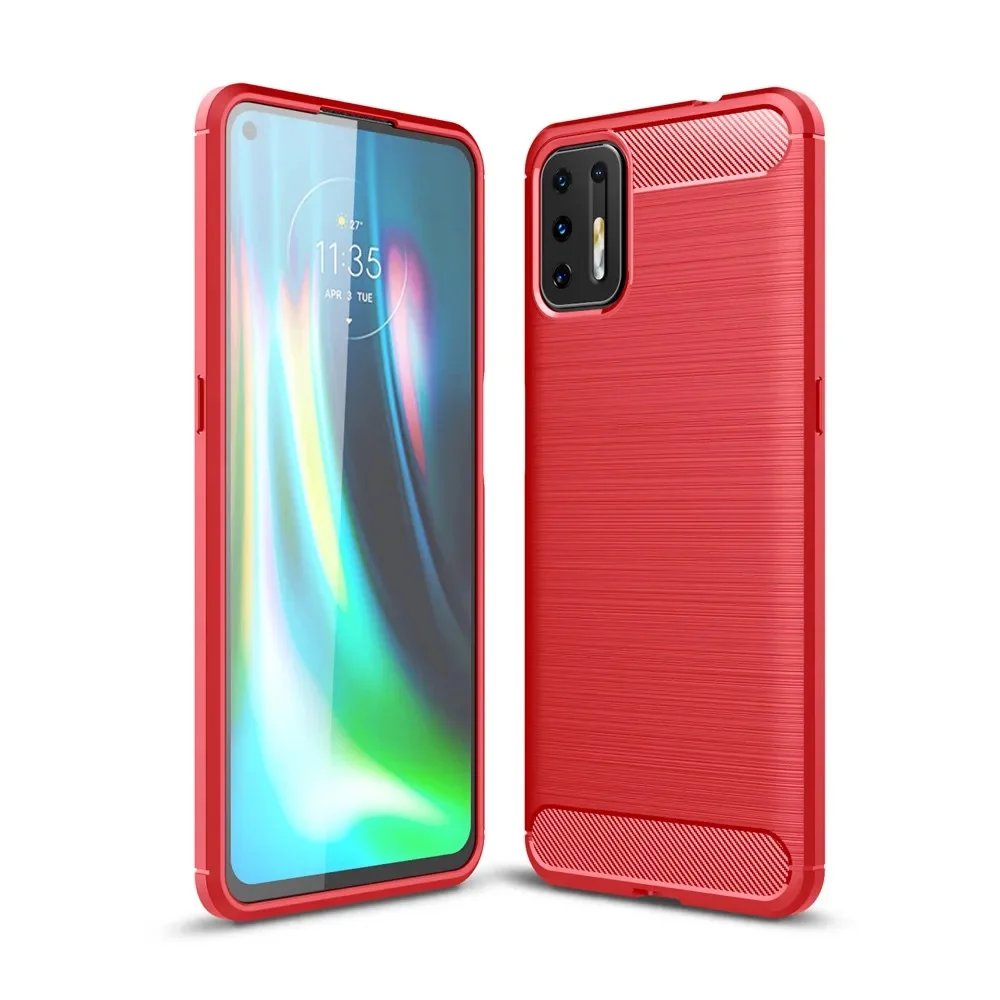 Luxury Calfskin Leather ShockProof Hard Back Cover Case for Motorola Moto G9 Plus