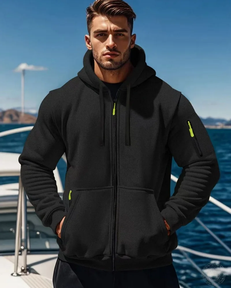 남성용 가을 겨울 후드티, 긴팔 스웨트셔츠, 지퍼 가디건, 남성용 스포츠 및 레저 재킷