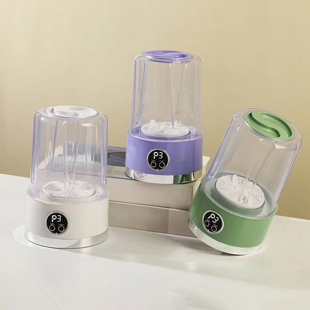 Mini lavatrice portatile da 1000 ml, biancheria intima senza fili, tazza per lavare, tazza per bucato, per appartamento, dormitorio, hotel, viaggi e campeggio 3