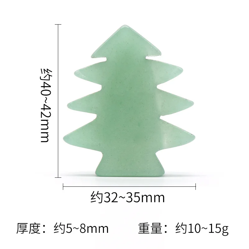 10pcs Natural Healing Crystal Stone Mini Christmas Tree Decoration Aventurine Quartz Christmas Room Ornament