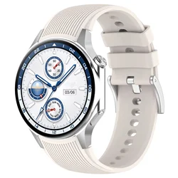 Premium Silicone Sports Strap - Breathable No Gap Design Bracelet Wristband - Versatile Watch Accessory for OnePlus Watch 3 (Offical white)