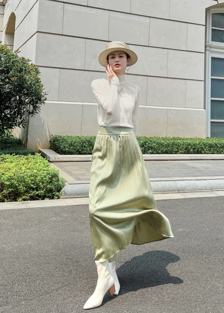 Women's Fine Wool Silk Sweater, Lace Half-High Collar, Lotus Leaf Sleeve Pullover, Bottoming Shirt, Knitting Tops Spring, Autumn