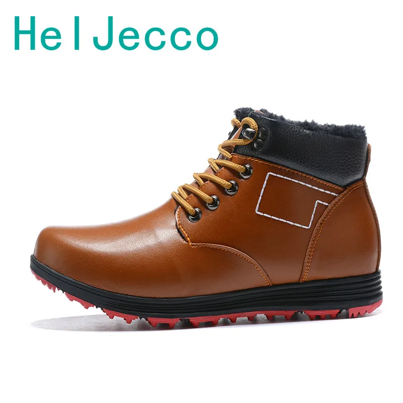 Waterproof Leather Anti-Skid Golf Shoes, Sports Shoes, Training Sneakers, Fur, Winter