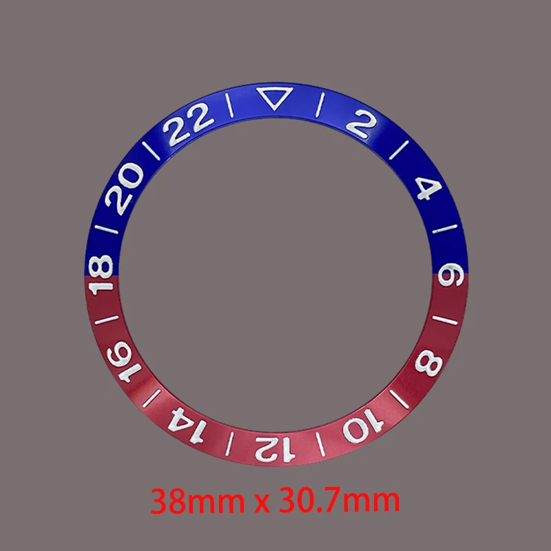 Curved Aluminium Watch Bezel Insert - 38mmx30.7mm