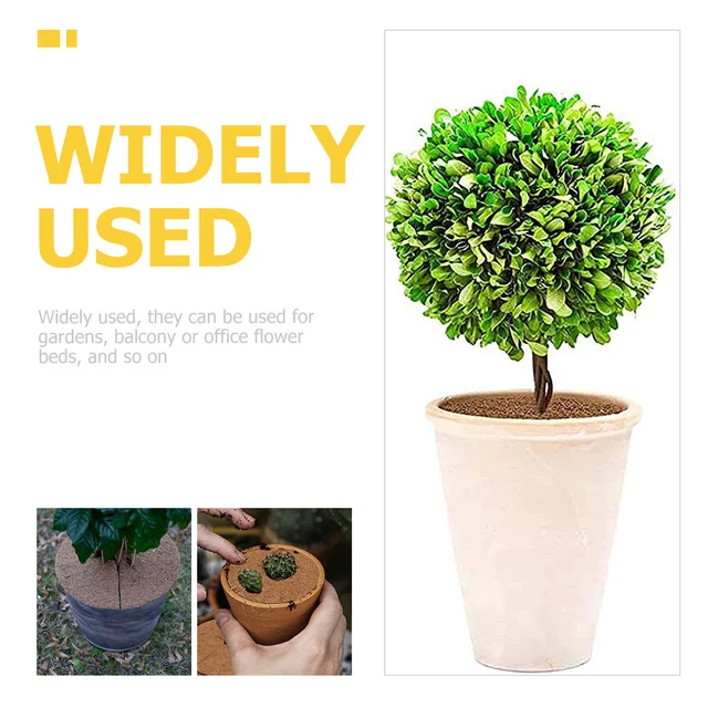 12 Db Virág Edény Kókuszszőnyeg Kerek Ültetett Fák Öntöző Gyűrű Talajtakaró Kókuszdió Kézműves Párnák Kókuszszálas Kókuszfedele - Image 4