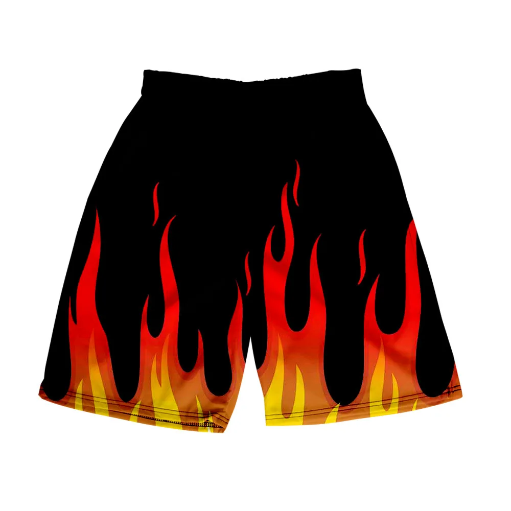 The Creator Golf Fire Flame Summer Breeches Shorts Casual Bermudas 3D Men Boardshorts Homme Brand Clothing Beach Shorts 4