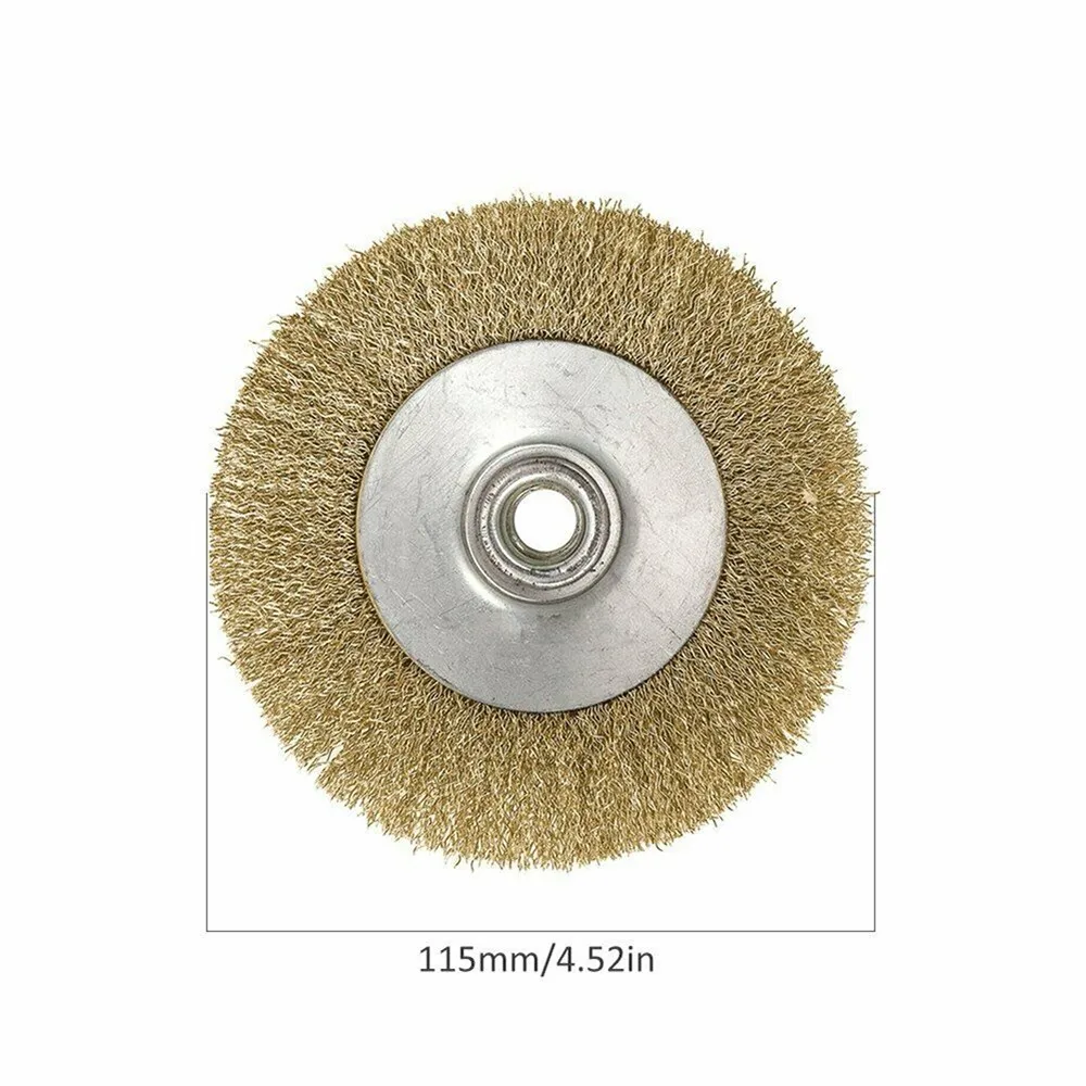 

Copper Plating Crimped Wire Wheel Cup Brush Steel Wire Brush M14 Angle Grinder Drill Adaptor Power Tools Accessories