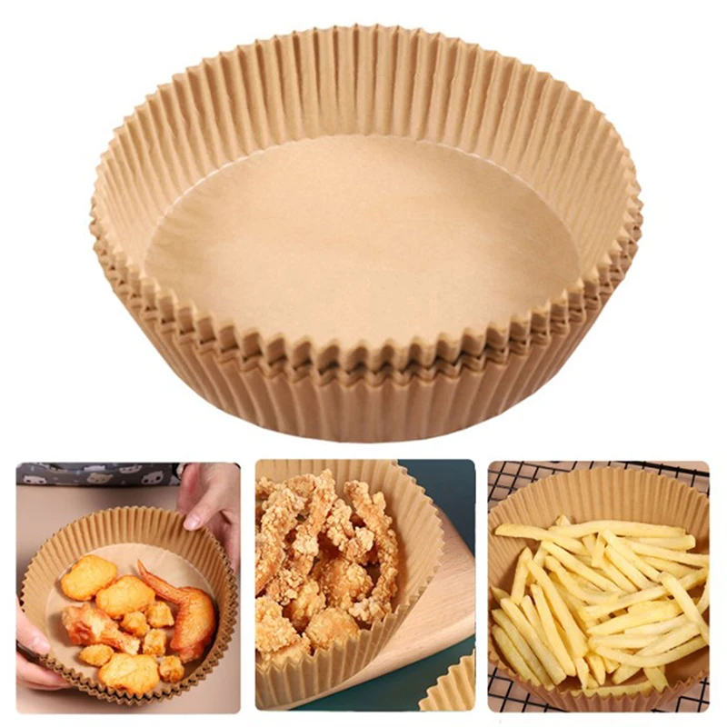 

Air Fryer Disposable Paper Liner Non-Stick Mat Steamer Round Paper Baking Mats