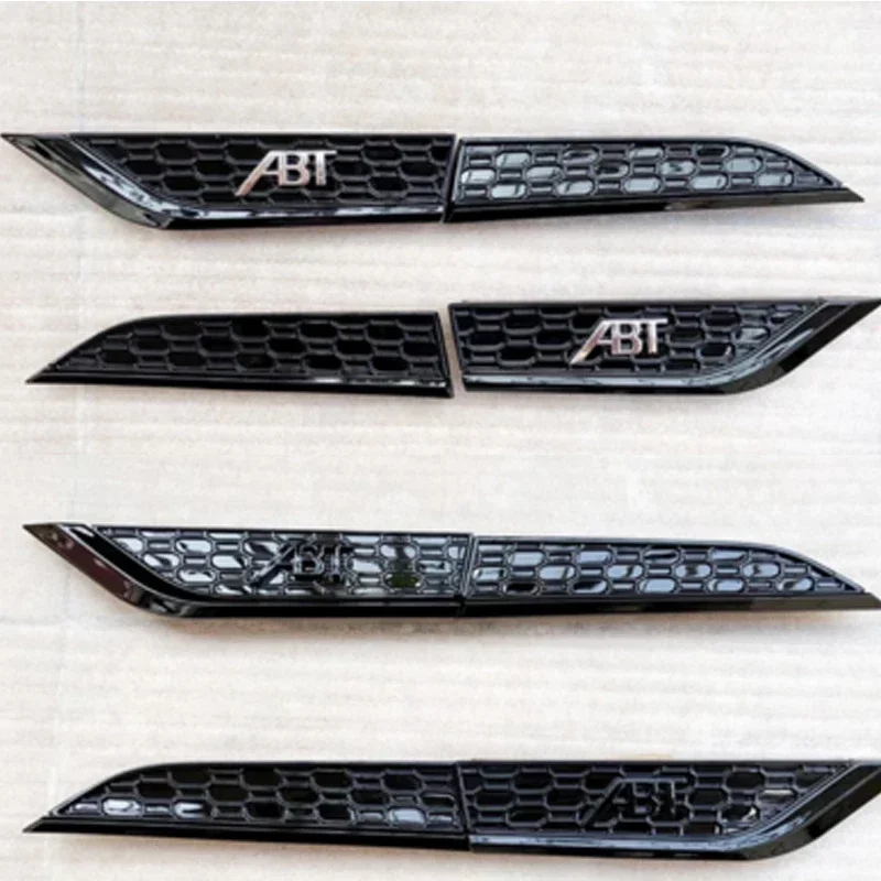 Autoaufkleber Universal Side Fender Entlüftungsdekoration ABT Stil/Passform for Audi A3 A4 B8 B6 Q5 A5 8v A6 C6 C5 Q7 Seitenluftfender -Lüftungsschleife Trim (Color : B Carbon Fiber Look