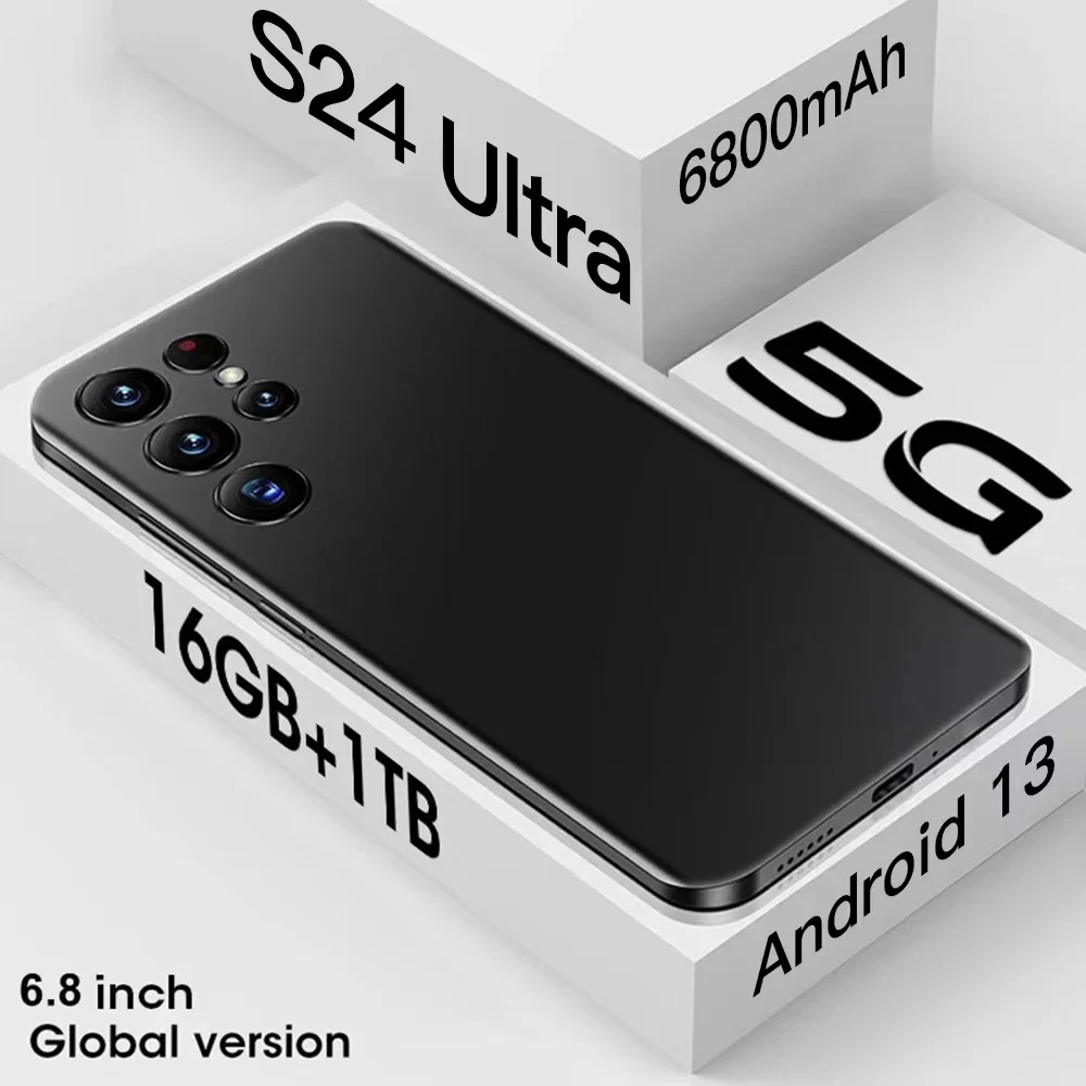 

New S24 Ultra+ Smart Phone 5G Original 6.8Inch HD Full Screen Face ID 16GB+512GB Mobile Phones Global Version 5G Cell Phone