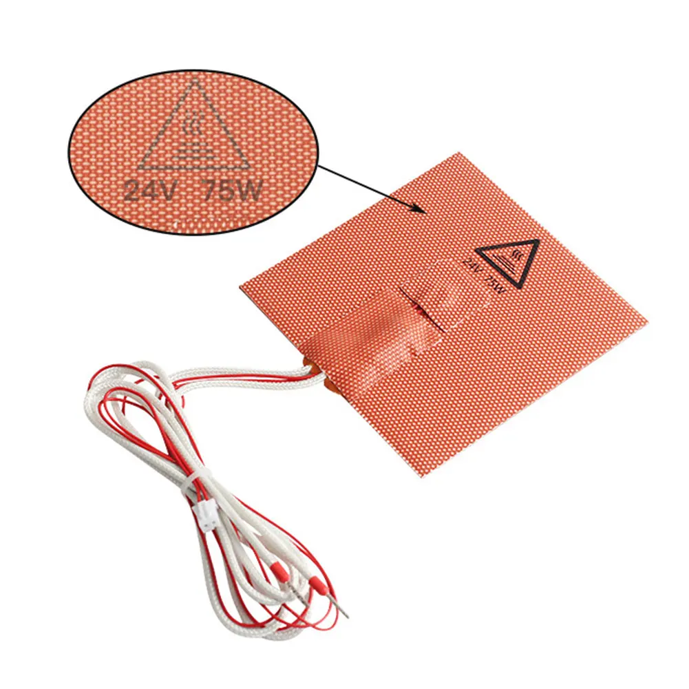 3D Printer Heater Pad with NTC 100K Thermistor 3D Printer Heating Mat 24V 75W Heater Pad Plate for VONON 0.1/0.2 3D Printer