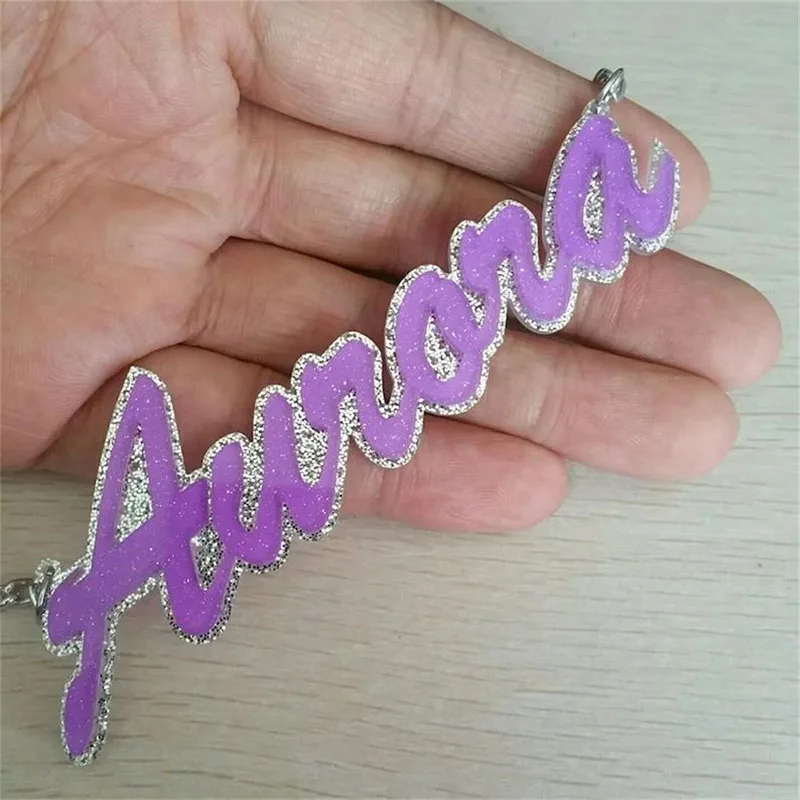 

Customization Acrylic Mom Anime Stylish Paired Pendants Cute Decorative Address Choker Decoration LGBT Teacher Boys New Design