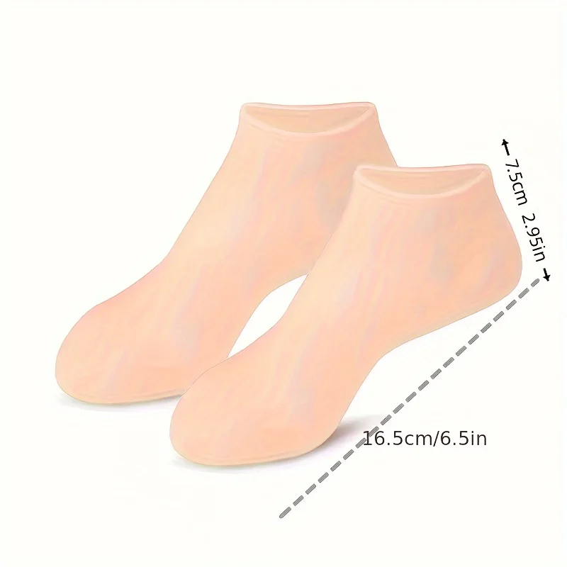 2 Pack Moisturizing Silicone Gel Socks for Dry Cracked Feet Nourishing Skin...
