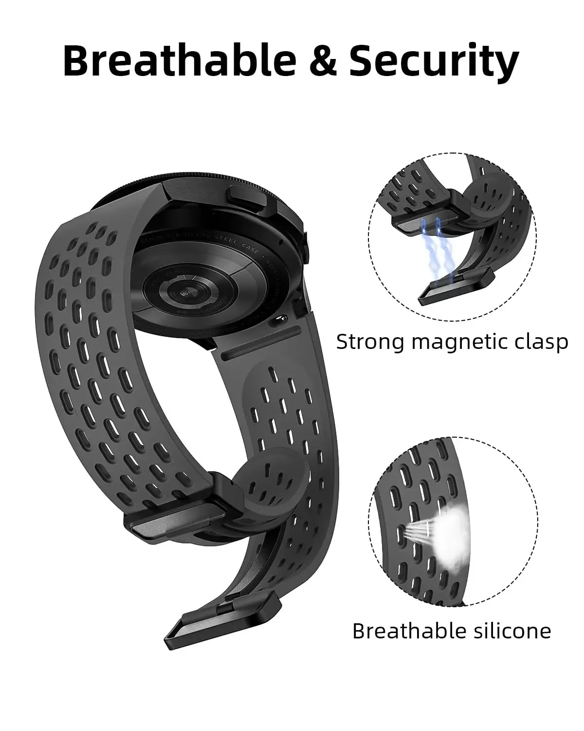 Magnetic Buckle Silicone Sport Band
