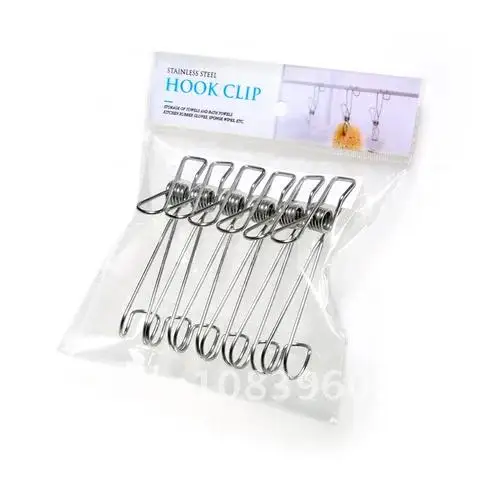 

6pcs Stainless Steel Wire Laundry Clothespins Hanging Clips Hooks Clothes Pins Drying Rack Clips Bedroom Pictures