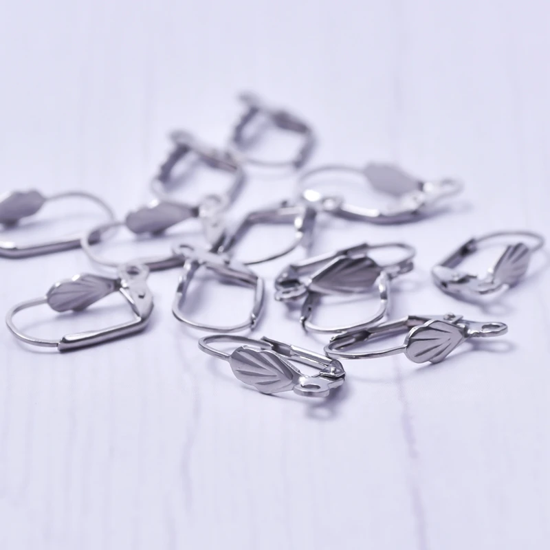 100pcs/lot Stainless Steel Charms Earring Wires With Ear Hook Earrings Clasp Findings DIY Supplies For Jewelry Making Bulk 5