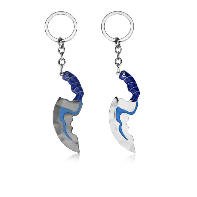 Anime Keychain Game Keychain Key Chains Mini Sword Keychain Car Pendant Key Chain Dota 2 Pudge Toys Game Weapons Sword Talisman Props Ornaments Car Styling Decor Gift for Player
