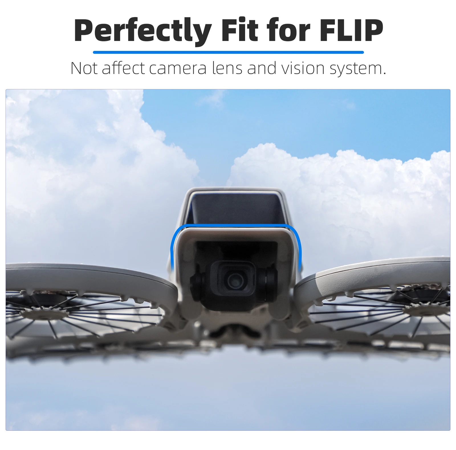 for DJI FLIP Lens Hood Gimbal Protection Anti-Glare Lens Lightweight Sunshade Plastic Protective Cover Drone Accessories Black