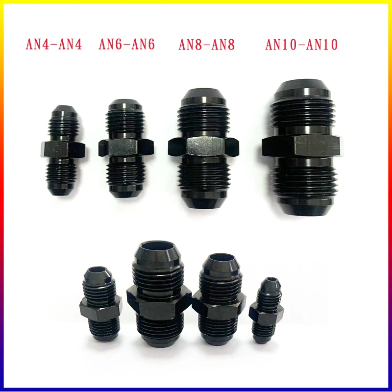 Male AN4 AN6 AN8 AN10 AN12 To Male AN4 AN6 AN8 AN10 Thread Straight Fuel Oil Air Hose Fitting Adapter Car Auto Accessories