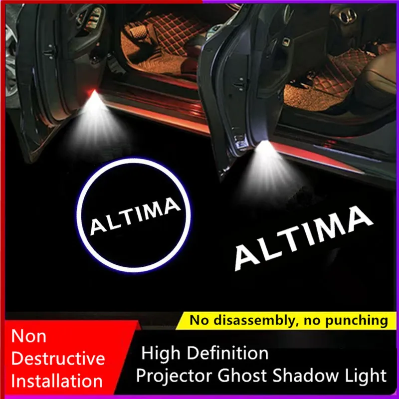 

2PCS Led Car Door welcome Light For Altima Coupe Sedan 2002-2020 2008 2013 2015 2016 2018 Projector Courtesy Lamps Accessories