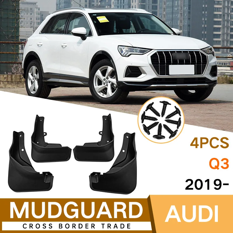 4Pcs Car Mud Flaps For Audi Q3 2016-2018 | Splash Guards, Fender Mudguards, High-Grade ABS - View #2