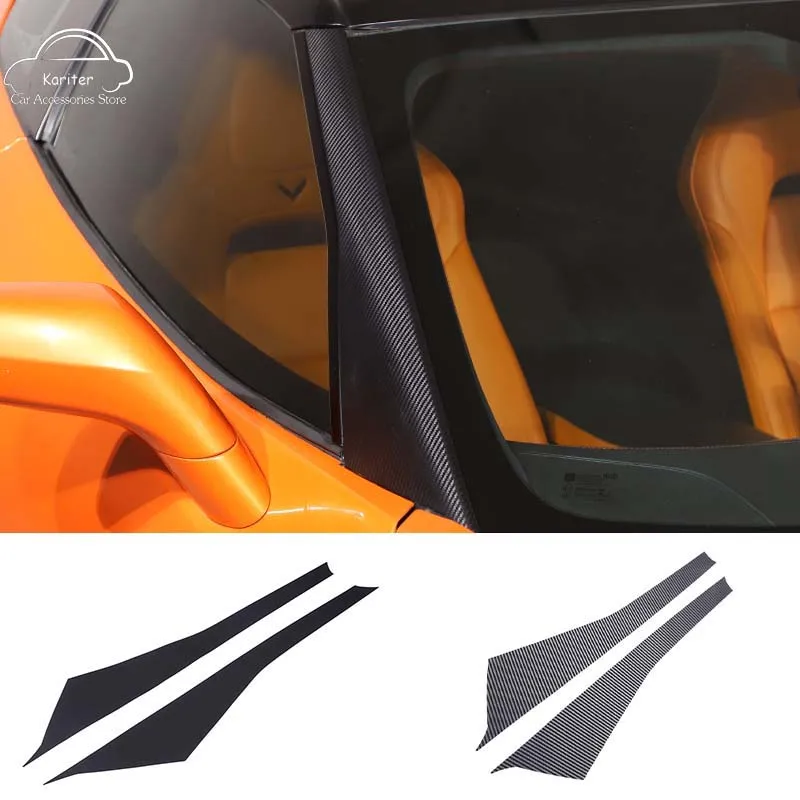 

Для Chevrolet Corvette C7 2014-2019 ПВХ углеродное волокно Стиль A-pillar декоративная наклейка против царапин стикер внешний вид Стайлинг