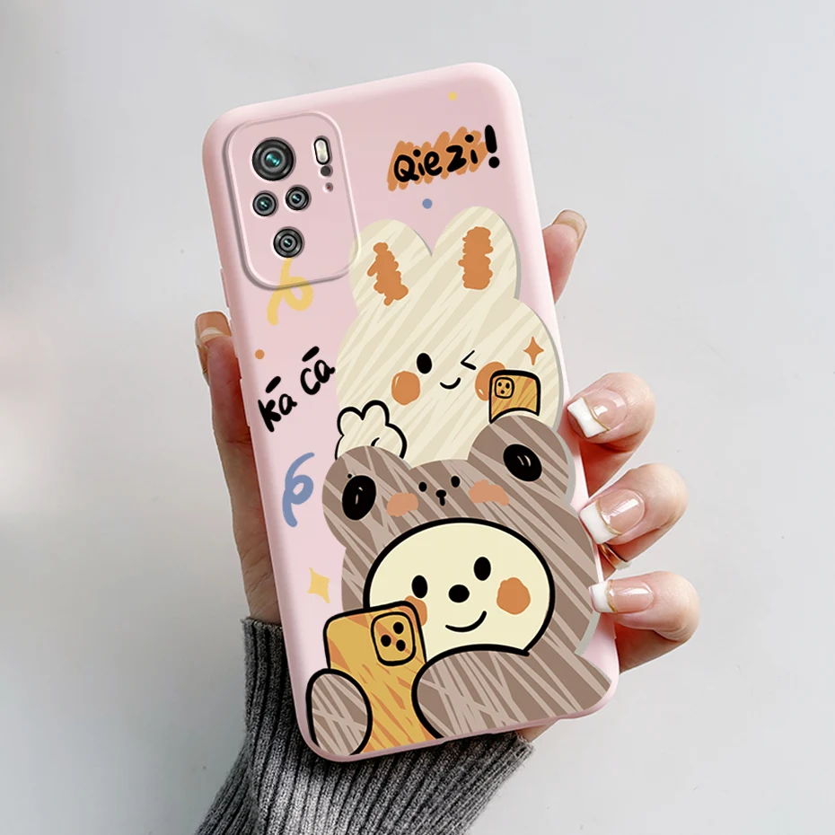 Adorable Panda & Dog Silicone Soft Cover for Xiaomi Redmi Note 10 Series