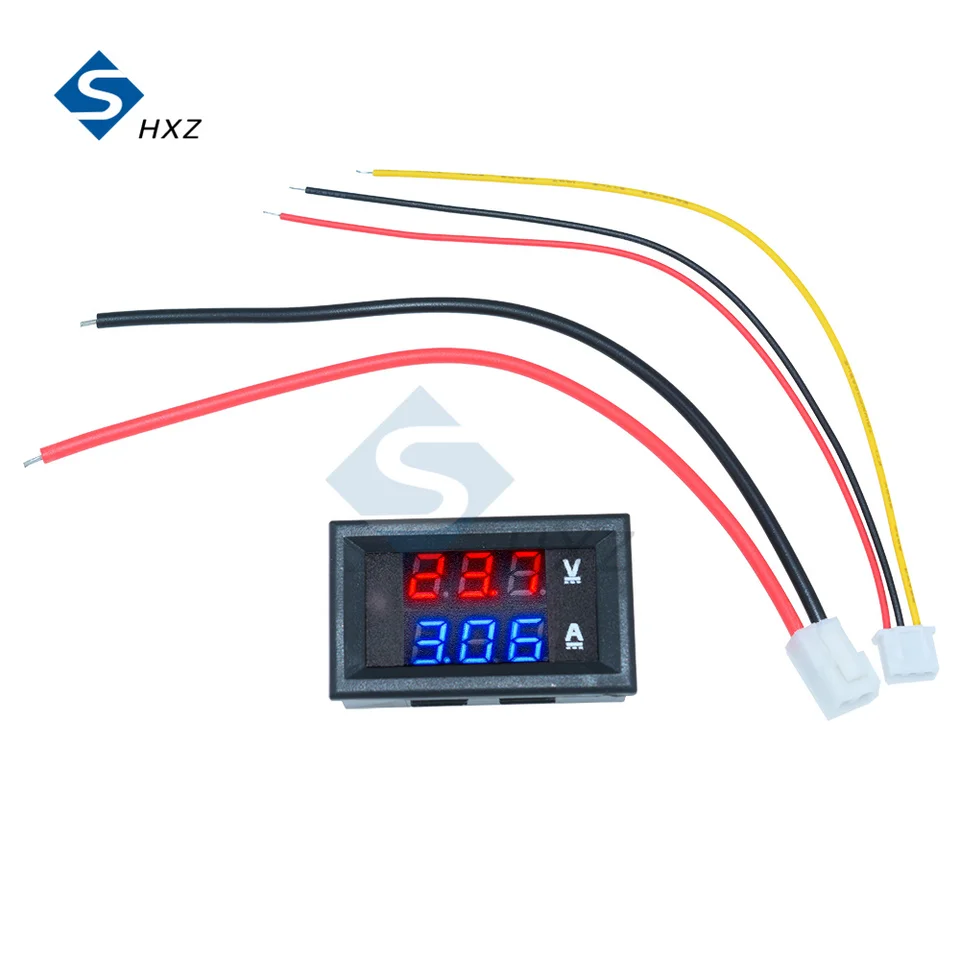 DC 0-300V/200A Red/Led Dual Color display Voltmeter Amperemeter 2in1